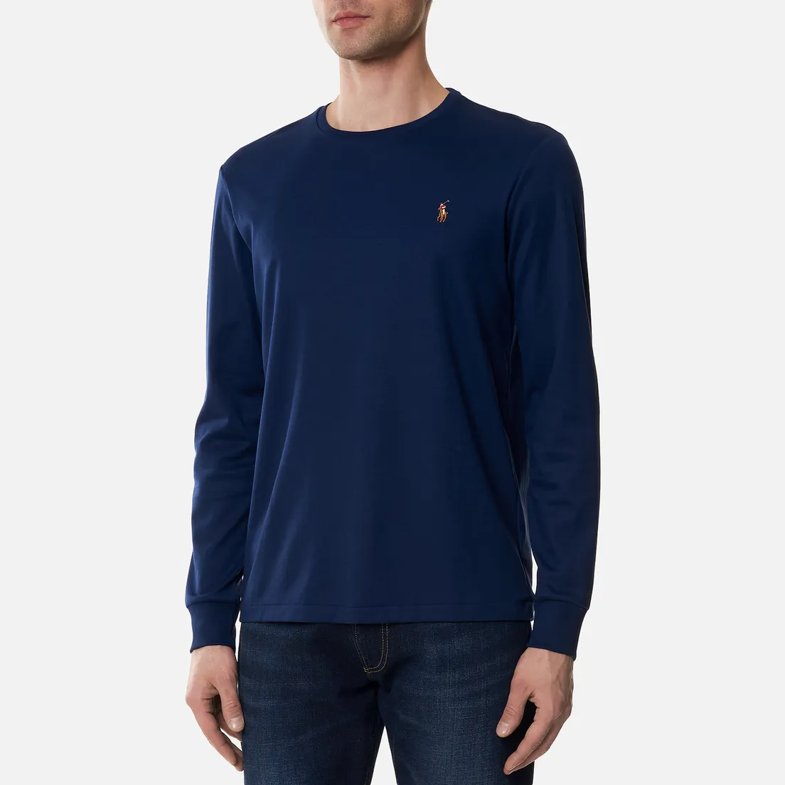 Polo Ralph Lauren Мужской лонгслив Custom Slim Fit Interlock