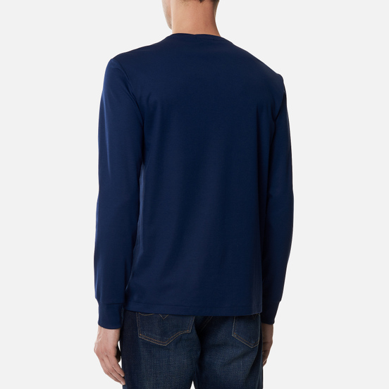 Мужской лонгслив Polo Ralph Lauren Custom Slim Fit Interlock French Navy