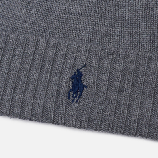 Шапка Polo Ralph Lauren Merino Wool Embroidered Polo Pony Fawn Grey Heather