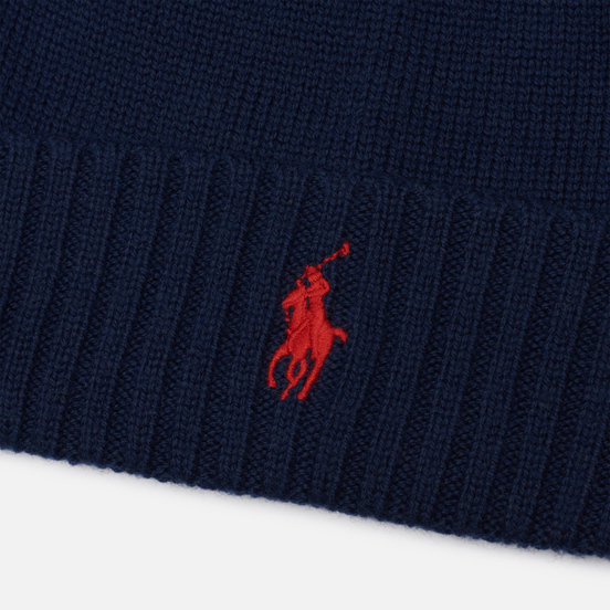 Шапка Polo Ralph Lauren Merino Wool Embroidered Polo Pony Piper Navy