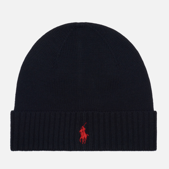 Шапка Polo Ralph Lauren Merino Wool Embroidered Polo Pony Black