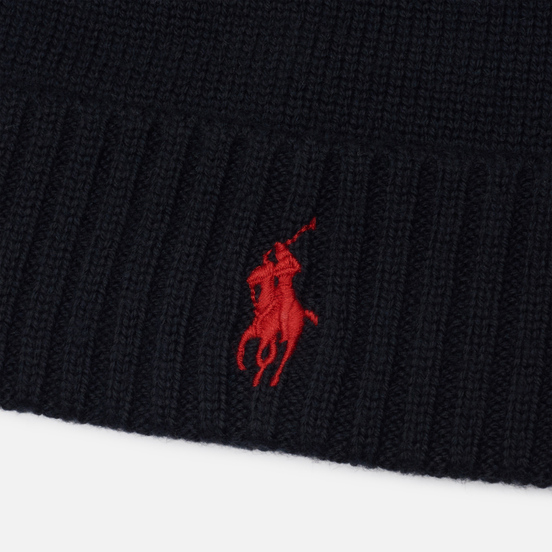 Шапка Polo Ralph Lauren Merino Wool Embroidered Polo Pony Black