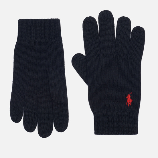 Перчатки Polo Ralph Lauren Merino Wool Embroidered Polo Pony Black