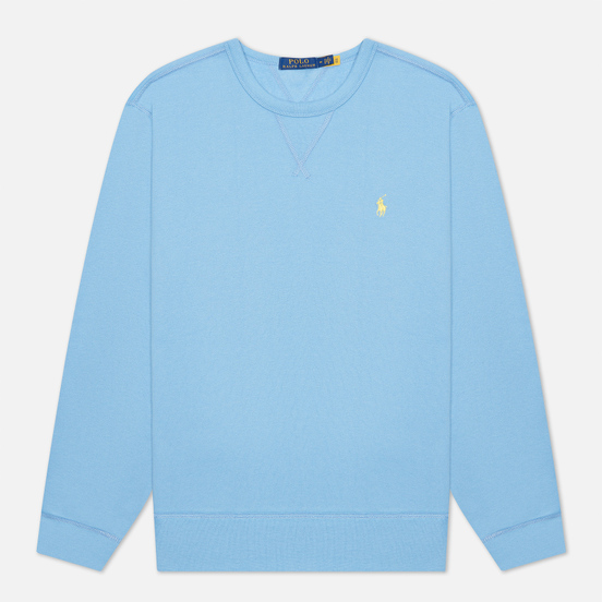 Мужская толстовка Polo Ralph Lauren Embroidered Pony Fleece Crew Neck Blue Lagoon