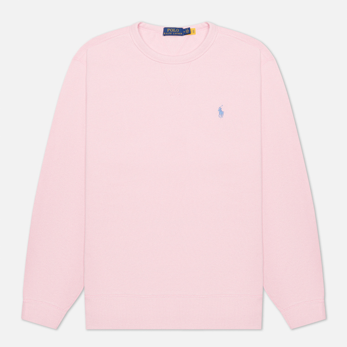 Мужская толстовка Polo Ralph Lauren, цвет розовый, размер S 710-766772-018 Embroidered Pony Fleece Crew Neck - фото 1