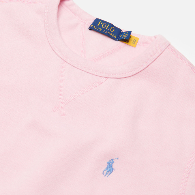 Мужская толстовка Polo Ralph Lauren, цвет розовый, размер S 710-766772-018 Embroidered Pony Fleece Crew Neck - фото 2