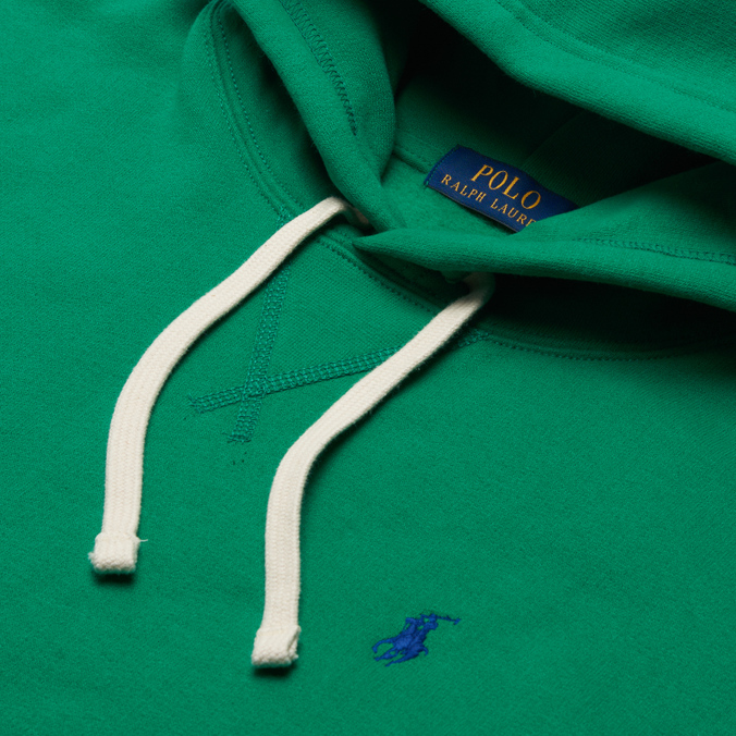 Мужская толстовка Polo Ralph Lauren, цвет зелёный, размер S 710-766778-034 Embroidered Pony Fleece Hoodie - фото 2