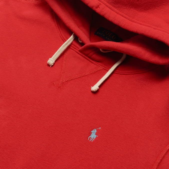Мужская толстовка Polo Ralph Lauren, цвет красный, размер M 710-766778-047 Embroidered Pony Fleece Hoodie - фото 2