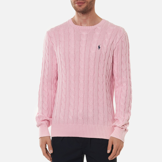 Мужской свитер Polo Ralph Lauren Driver Cotton Cable Carmel Pink