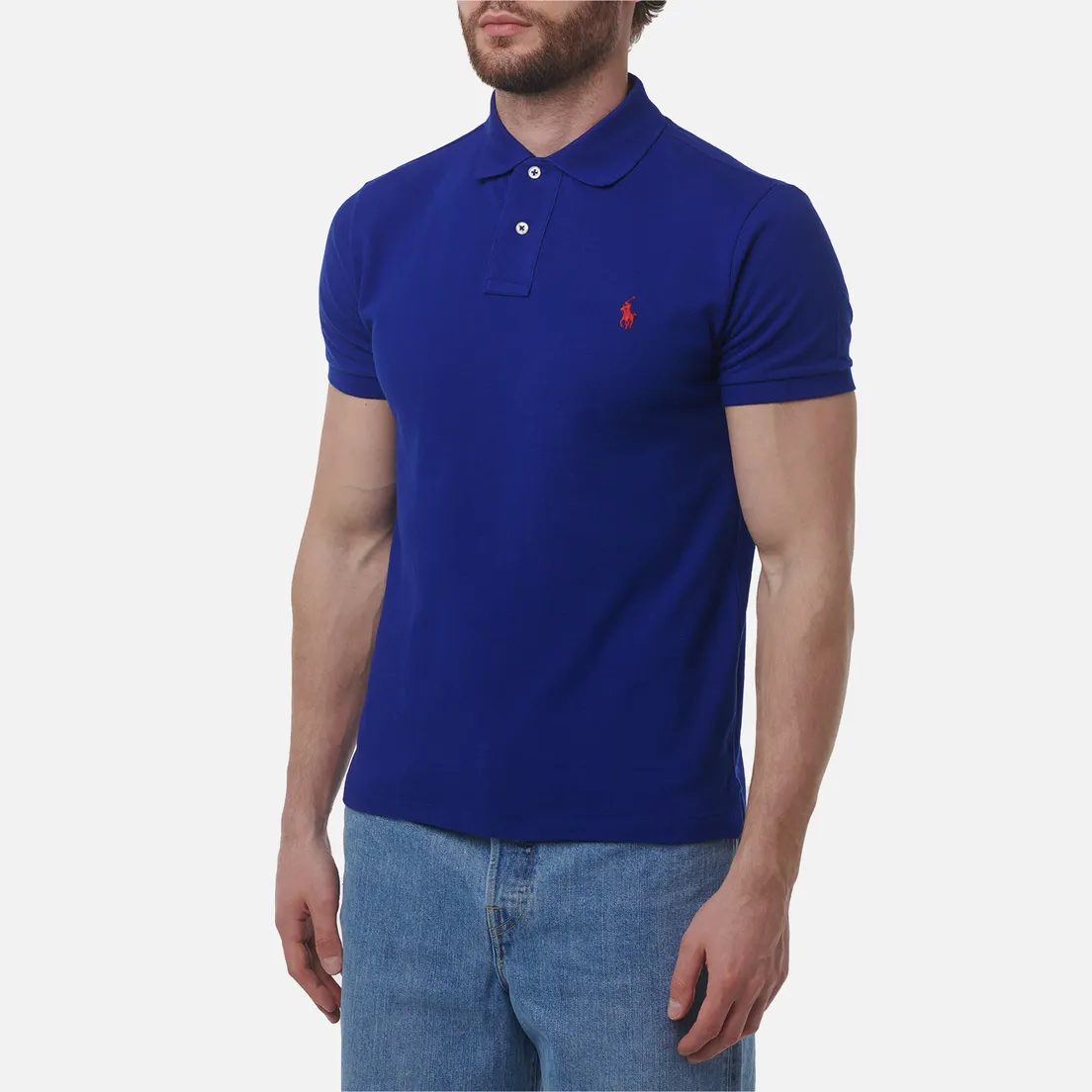 Polo Ralph Lauren Мужское поло The Iconic Basic Mesh Custom Slim Fit