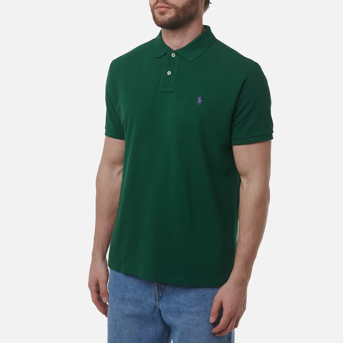 Polo Ralph Lauren Мужское поло The Iconic Basic Mesh Custom Slim Fit