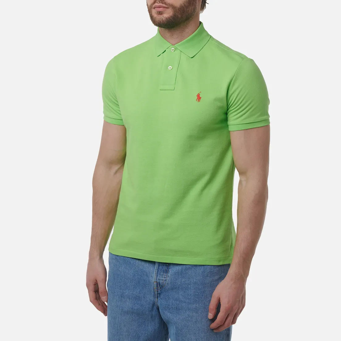 Polo Ralph Lauren Мужское поло The Iconic Basic Mesh Custom Slim Fit