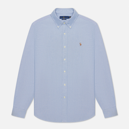 Мужская рубашка Polo Ralph Lauren Classic Oxford Custom Fit, цвет голубой, размер XXXL