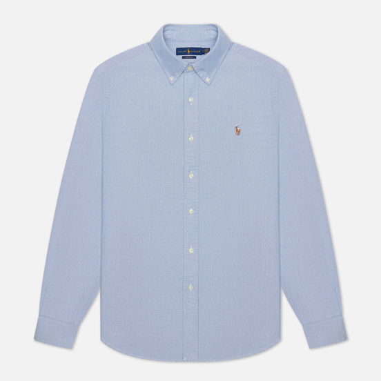 Мужская рубашка Polo Ralph Lauren Classic Oxford Custom Fit Blue
