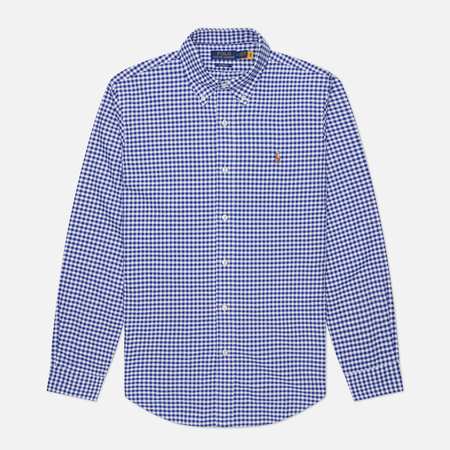 Мужская рубашка Polo Ralph Lauren Classic Oxford Custom Fit, цвет синий, размер L