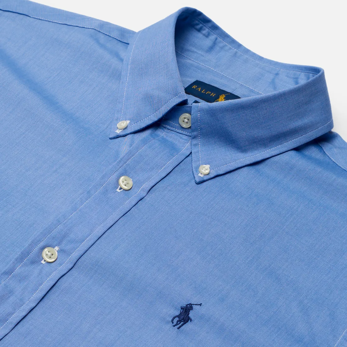 Polo Ralph Lauren Мужская рубашка Custom Fit Polo Pony Color Natural Stretch Poplin
