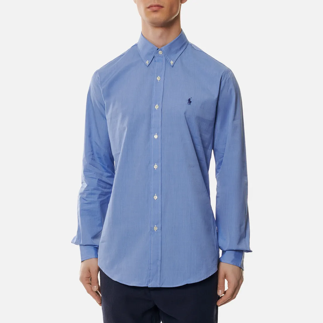 Polo Ralph Lauren Мужская рубашка Custom Fit Polo Pony Color Natural Stretch Poplin