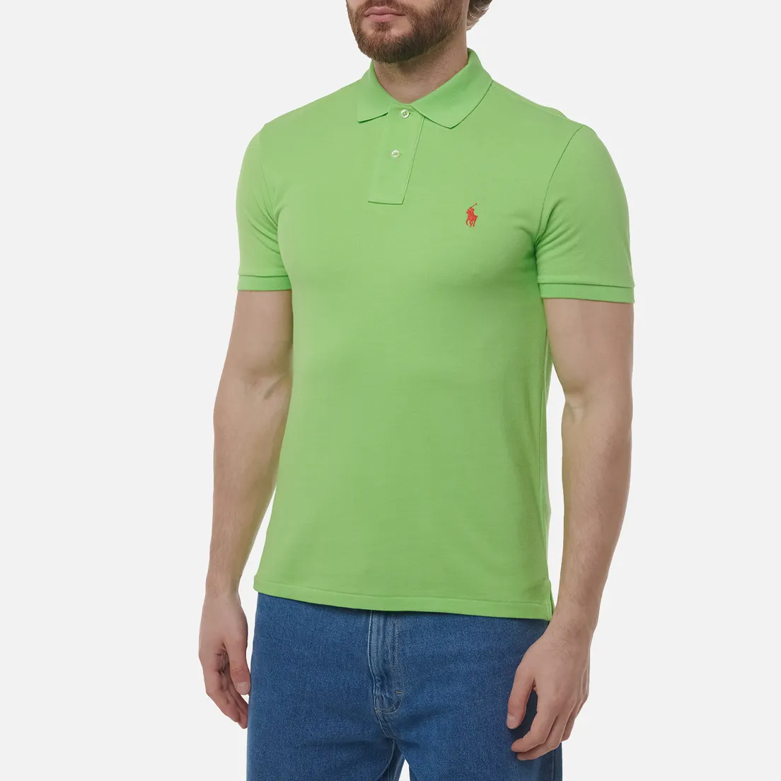 Polo Ralph Lauren Мужское поло The Iconic Basic Mesh Slim Fit
