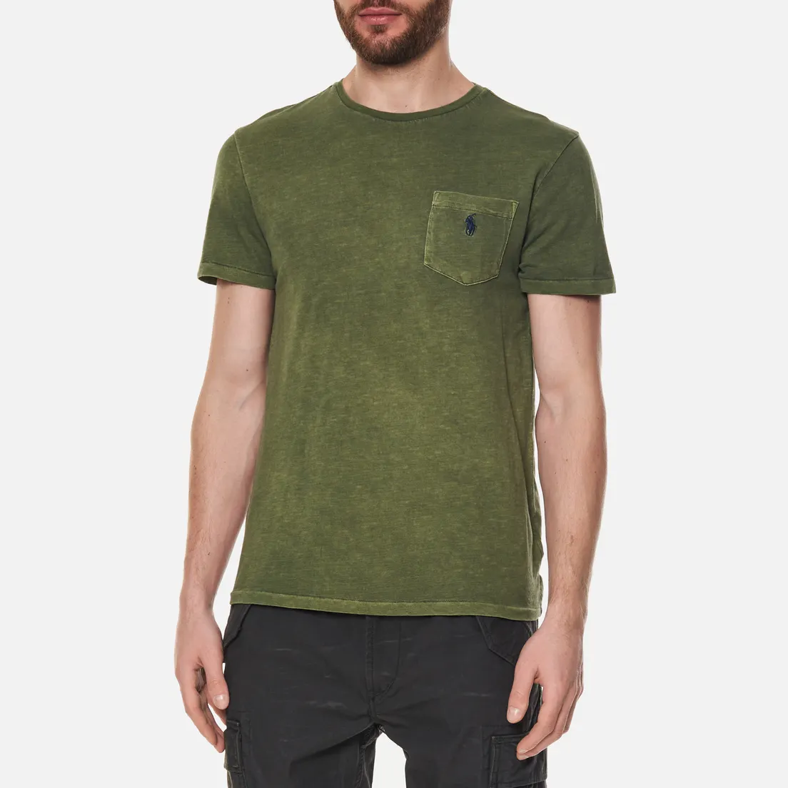 Polo Ralph Lauren Мужская футболка Custom Slim Fit Embroidered Pony Pocket