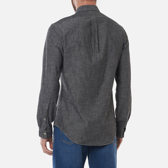 Мужская рубашка Polo Ralph Lauren Slim Fit Chambray Light Grey