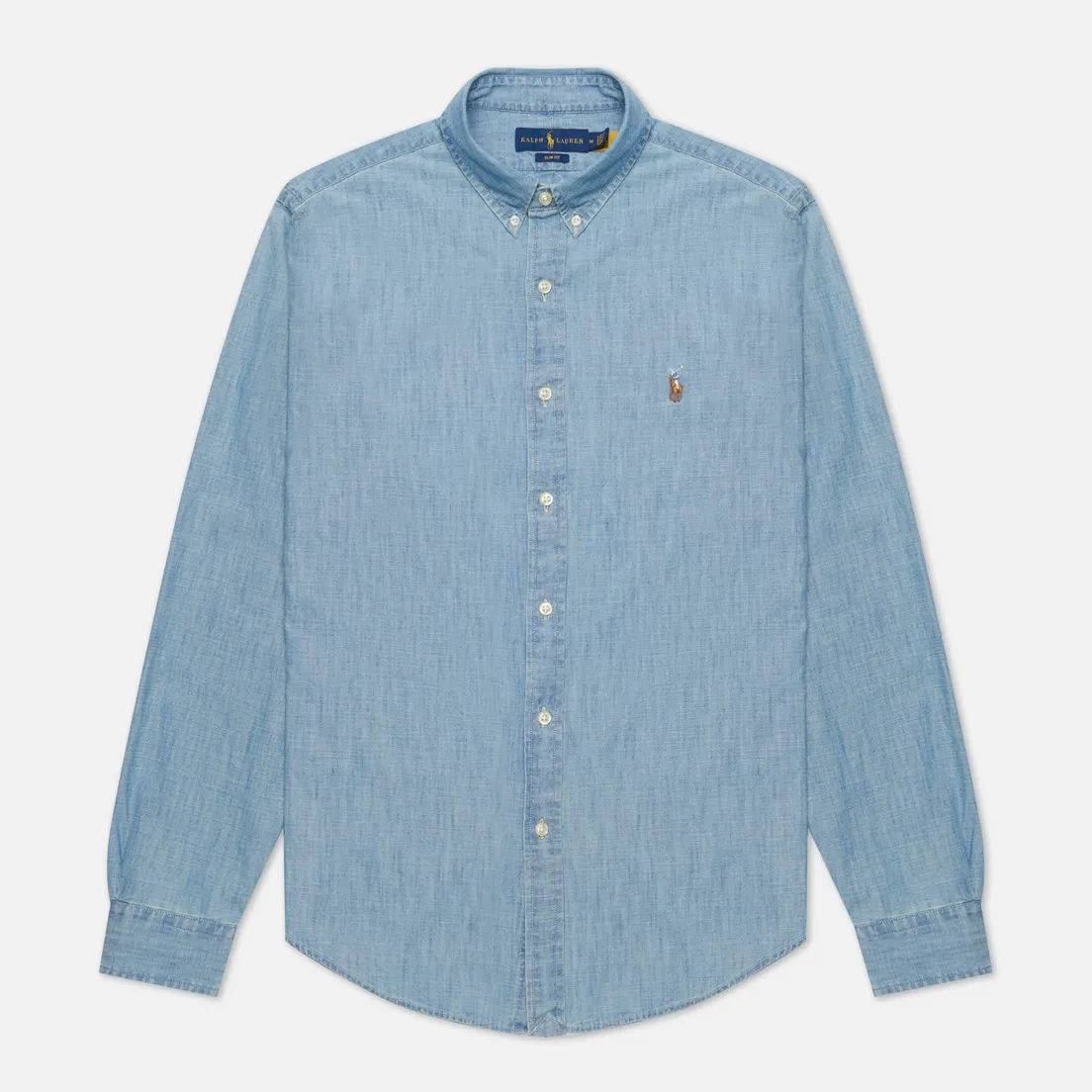 Polo Ralph Lauren Мужская рубашка Slim Fit Indigo Chambray