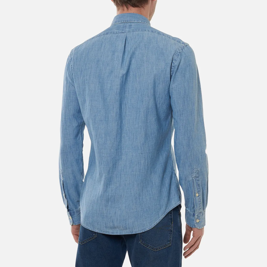 Polo Ralph Lauren Мужская рубашка Slim Fit Indigo Chambray