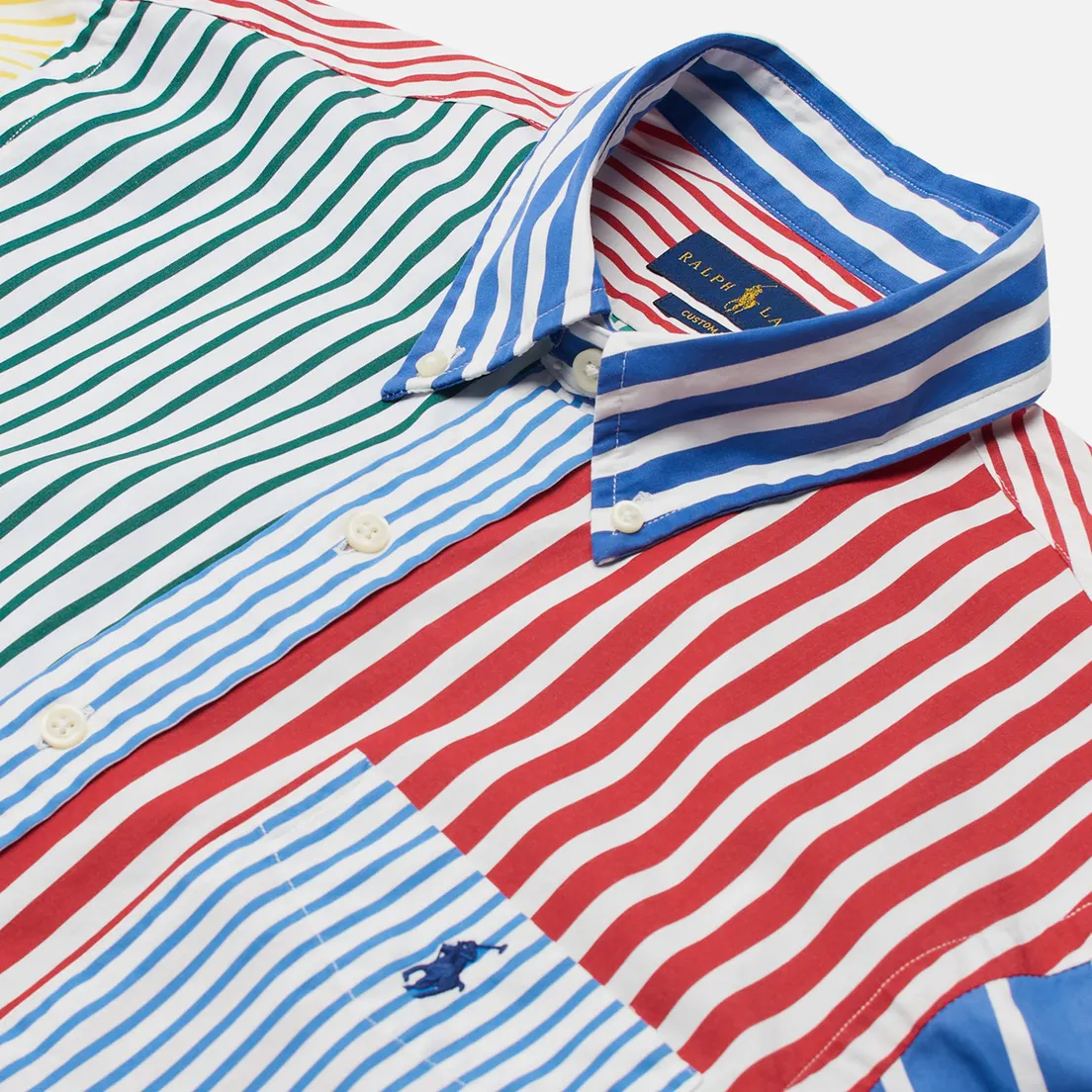 Polo Ralph Lauren Мужская рубашка Button Down Funmix Poplin Striped