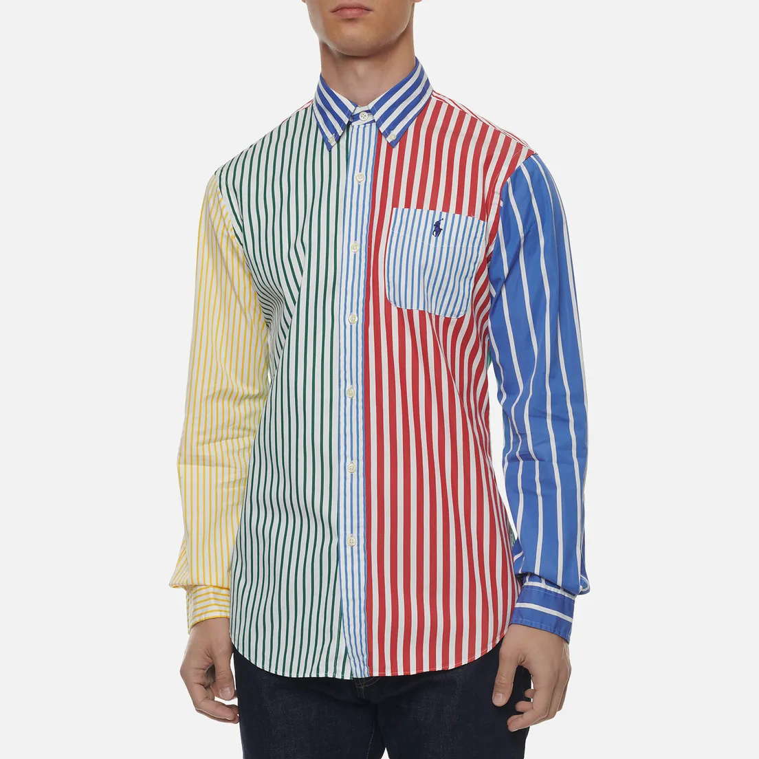 Polo Ralph Lauren Мужская рубашка Button Down Funmix Poplin Striped
