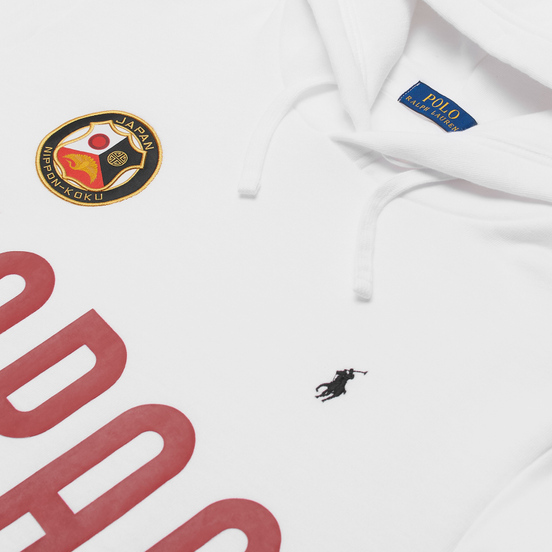 Мужская толстовка Polo Ralph Lauren The Japan Hoodie Vintage Fleece White