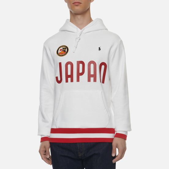 Мужская толстовка Polo Ralph Lauren The Japan Hoodie Vintage Fleece White