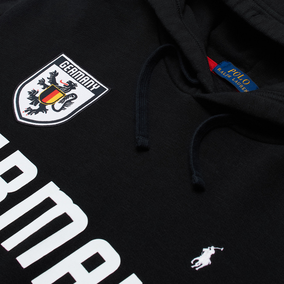 Мужская толстовка Polo Ralph Lauren The Germany Hoodie Vintage Fleece Black