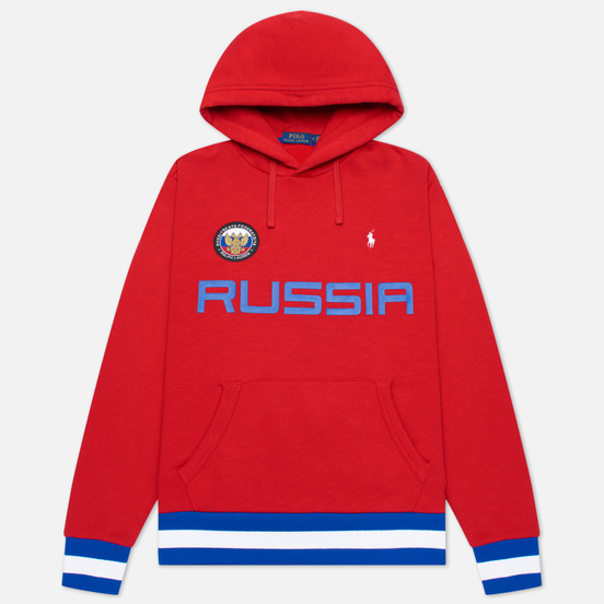 Мужская толстовка Polo Ralph Lauren The Russia Hoodie Vintage Fleece Red