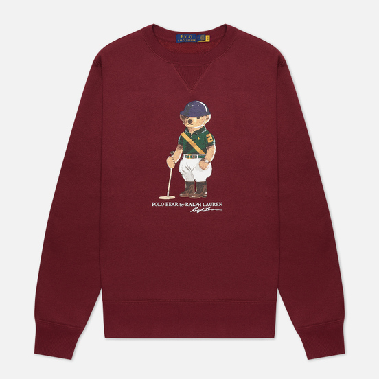 Мужская толстовка Polo Ralph Lauren Riding Bear Magic Fleece Classic Wine