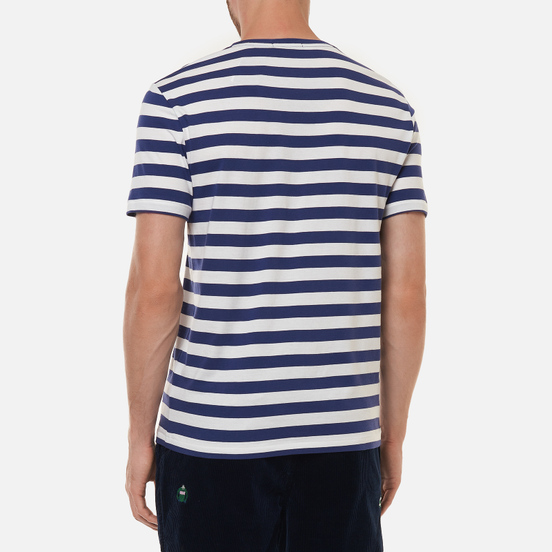 Мужская футболка Polo Ralph Lauren Custom Slim Fit Striped Boathouse Navy/White