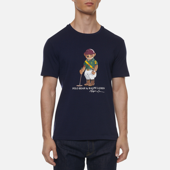 Мужская футболка Polo Ralph Lauren Polo Bear Custom Slim Fit Cruise Navy