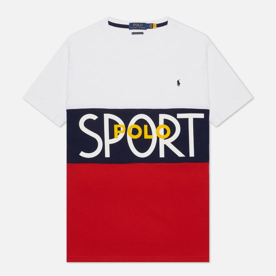 Мужская футболка Polo Ralph Lauren Polo Sport Custom Slim Fit White