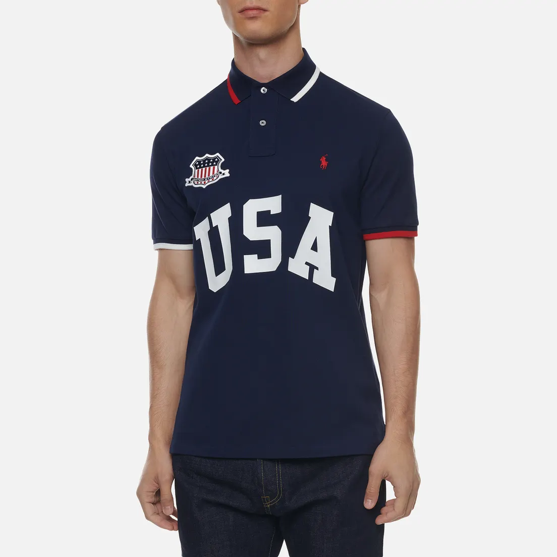 Polo Ralph Lauren Мужское поло The USA Custom Slim Fit