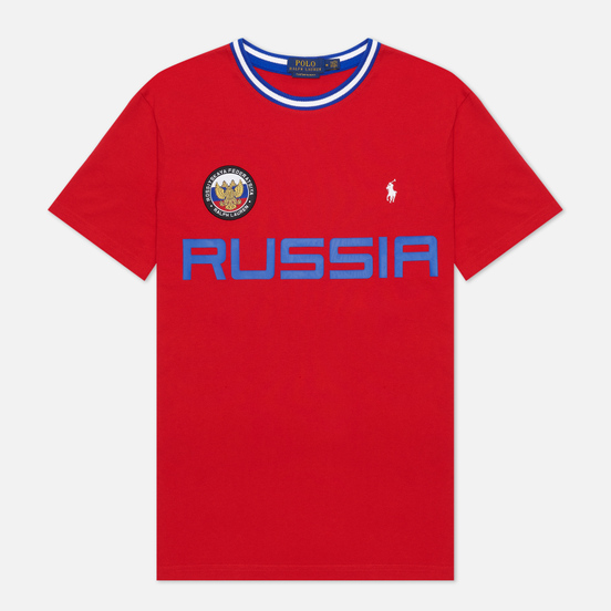 Мужская футболка Polo Ralph Lauren The Russia Crew Neck Red
