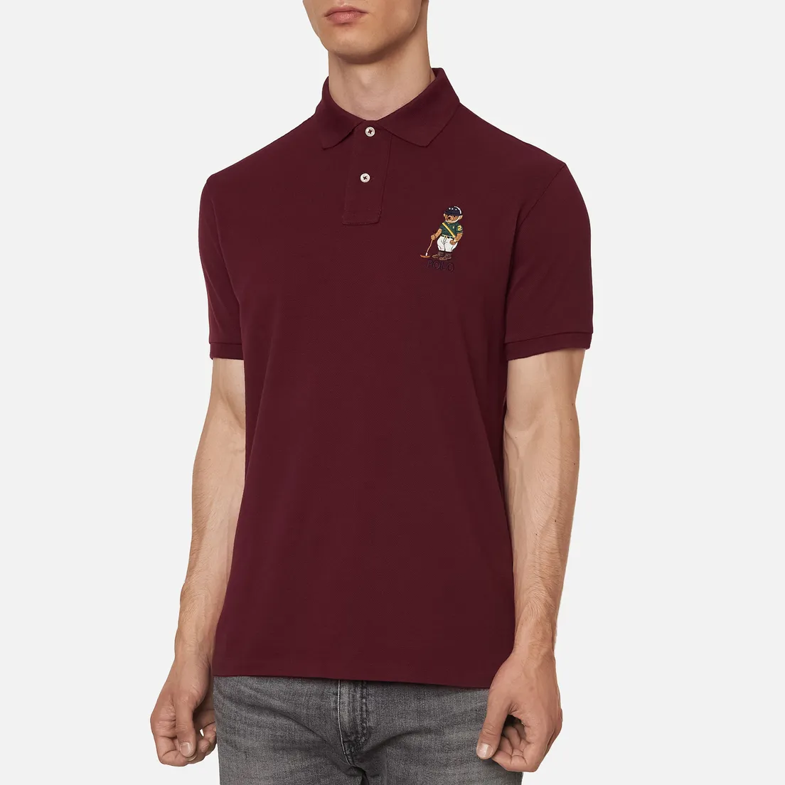 Polo Ralph Lauren Мужское поло Riding Bear Basic Mesh