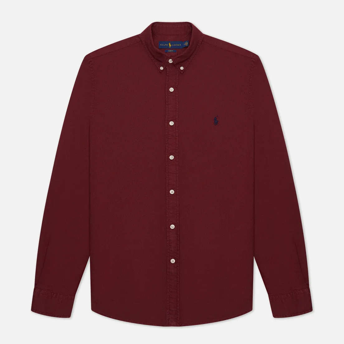 Polo Ralph Lauren Мужская рубашка Slim Fit Garment Dyed Oxford