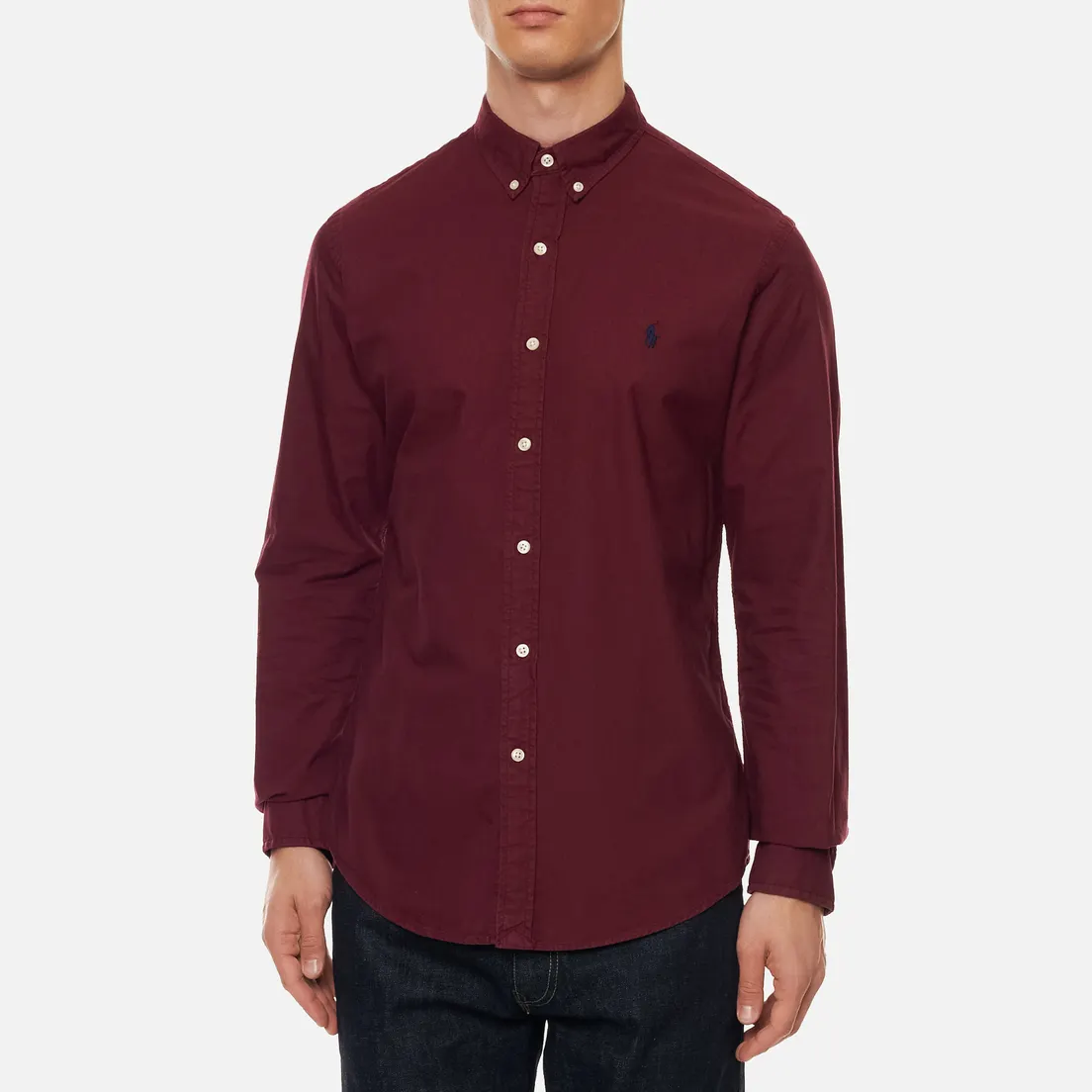 Polo Ralph Lauren Мужская рубашка Slim Fit Garment Dyed Oxford