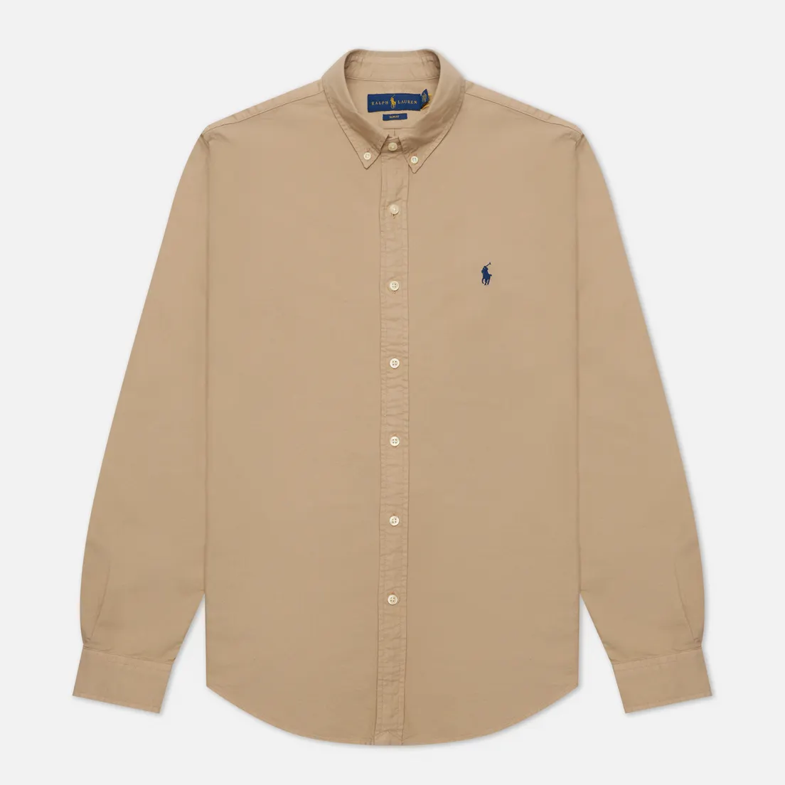 Polo Ralph Lauren Мужская рубашка Slim Fit Garment Dyed Oxford
