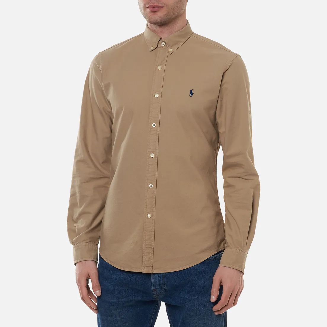Polo Ralph Lauren Мужская рубашка Slim Fit Garment Dyed Oxford