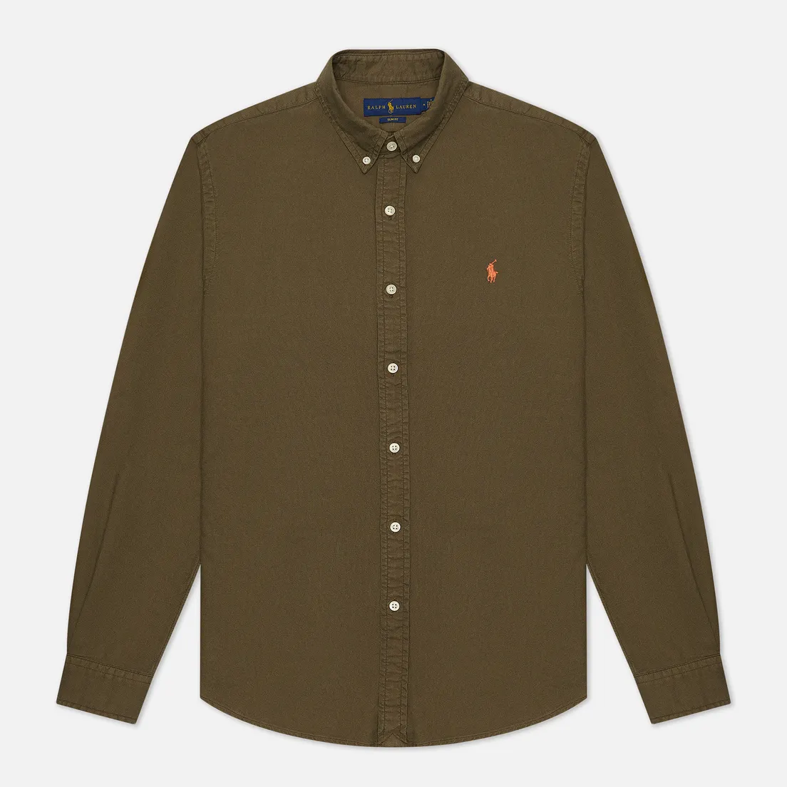 Polo Ralph Lauren Мужская рубашка Slim Fit Garment Dyed Oxford