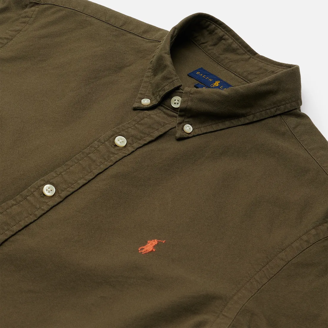 Polo Ralph Lauren Мужская рубашка Slim Fit Garment Dyed Oxford