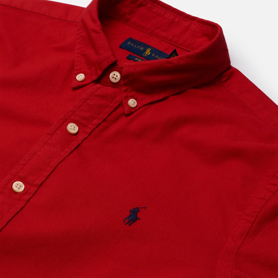 Polo Ralph Lauren Мужская рубашка Slim Fit Garment Dyed Oxford