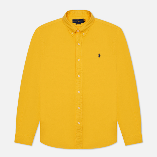 Мужская рубашка Polo Ralph Lauren Slim Fit Garment Dyed Oxford Canary Yellow