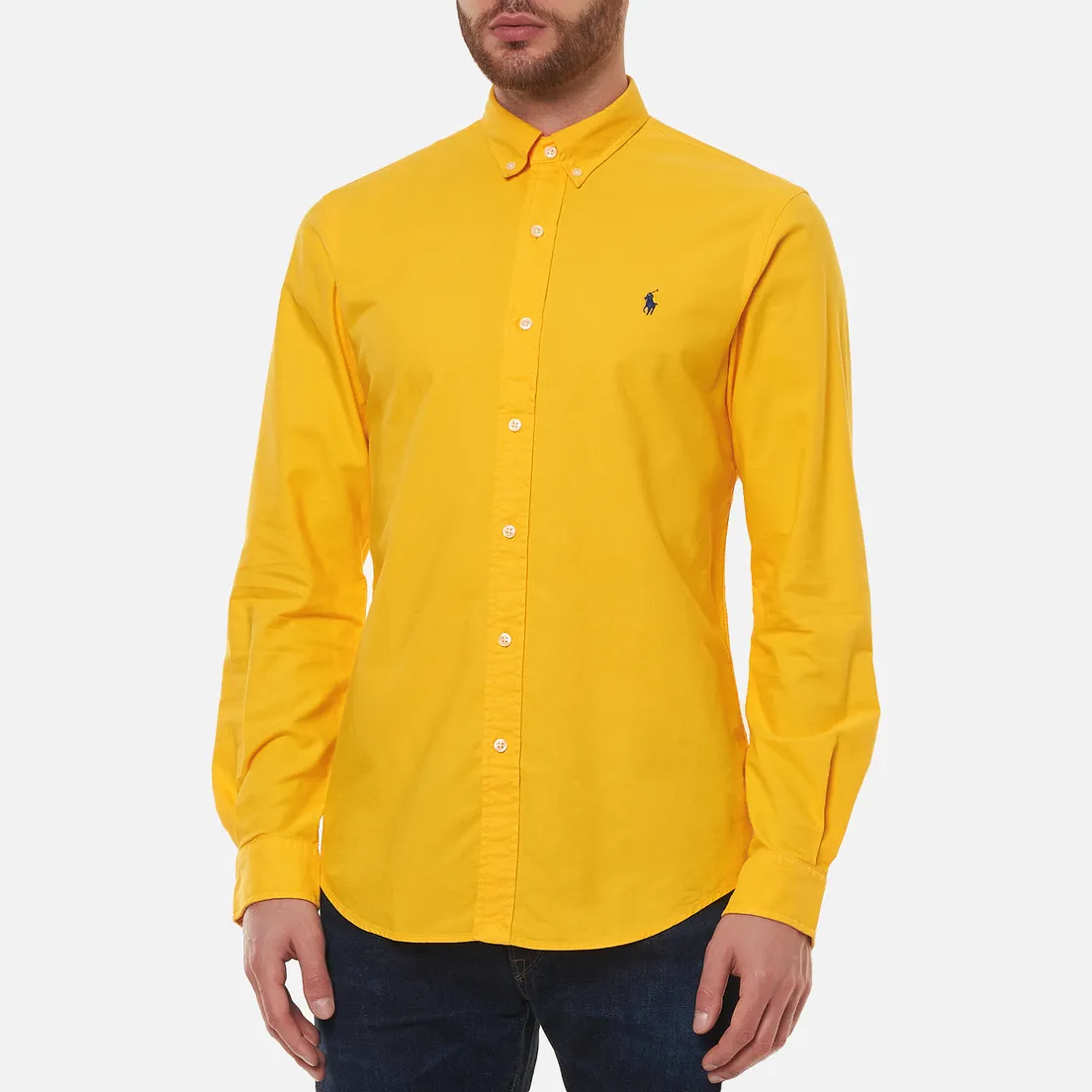 Polo Ralph Lauren Мужская рубашка Slim Fit Garment Dyed Oxford