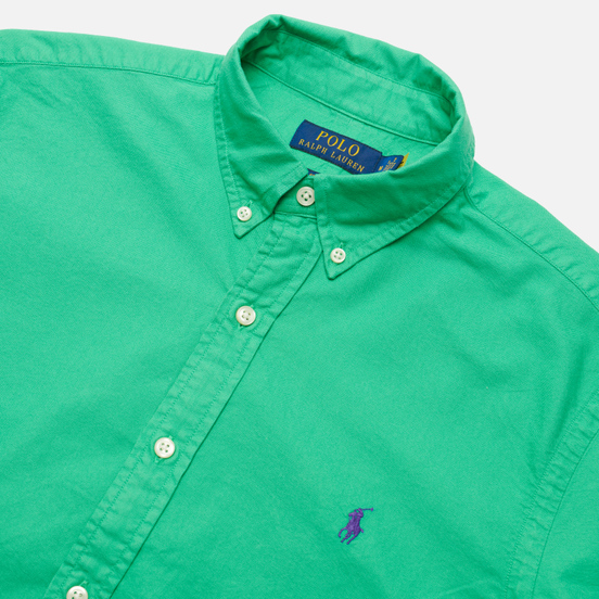 Мужская рубашка Polo Ralph Lauren Slim Fit Garment Dyed Oxford Cabo Green