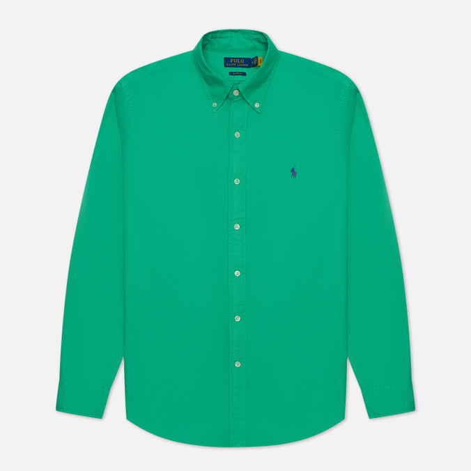 Мужская рубашка Polo Ralph Lauren цвет зелёный